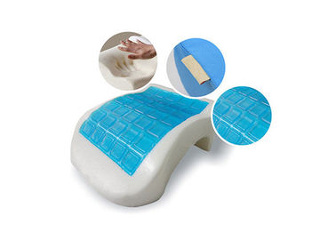 Het Schuimhoofdkussen van het comfort Zacht Geheugen met het Koelen van Stof van het Gel de Blauwe Fluweel
