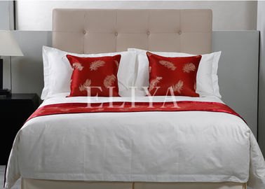 Luxe 100% van het Katoenen Bed Linens Jacquard het Witte Hotel voor de vijfsterrenreeks van het Hotelbeddegoed