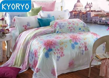 Volledige Koningin Cotton Bedding Sets/Comfortabele In te ademen Bloemenbeddegoedreeksen